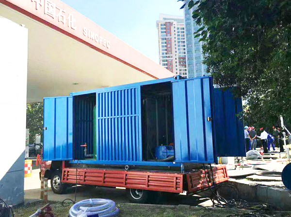 移动式加油站储油罐清洗设备客户现场